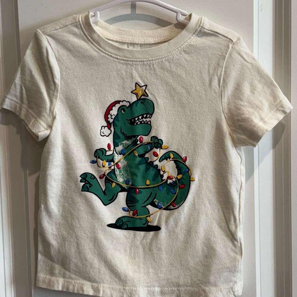 Old Navy Dino Holiday Tee 2t